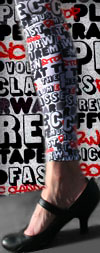 Celeste Stein BLACK MUSIC CLASS LYCRA Print Leggings / Footless Tights