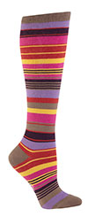 Multi Color Striped Knee High Socks