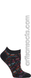 Cut Out Flowers Charcoal Ankle Socks