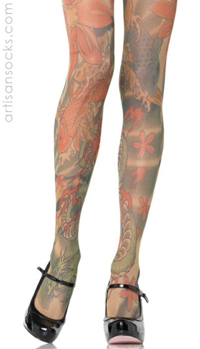 Lumanuby 1 Pair Women Socks Legging Tights Sexy Tattoo Stockings